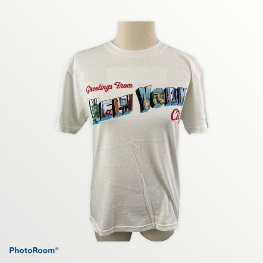 NWT KID DANGEROUS White‎ Crew Neck New York Tee (M)